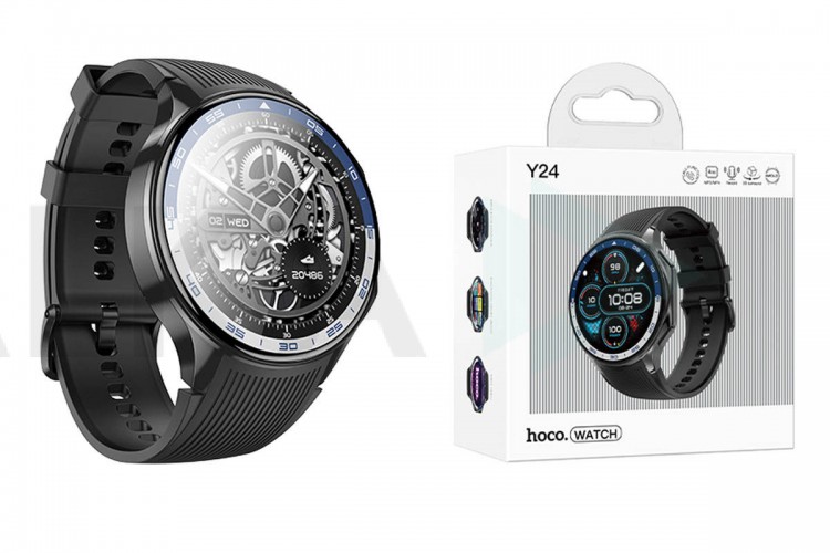 Смарт часы HOCO Y24 AMOLED Smart sports watch (черный)