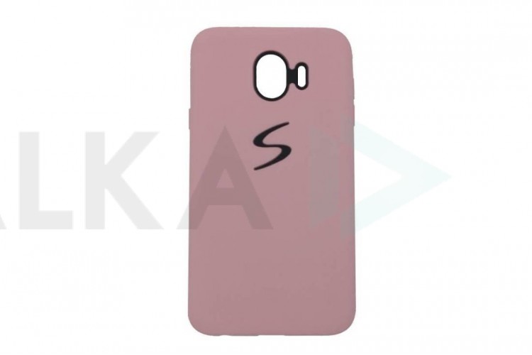 Чехол для Samsung J4 (2018) (розовый) с логотипом