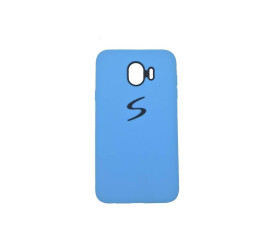 Чехол для Samsung J4 (2018) (голубой) с логотипом