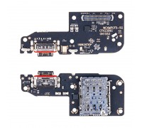 Шлейф для Xiaomi Poco F5 (23049PCD8G) с разъемом зарядки + SIM (плата)