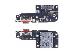 Шлейф для Xiaomi Poco F5 (23049PCD8G) с разъемом зарядки + SIM (плата)