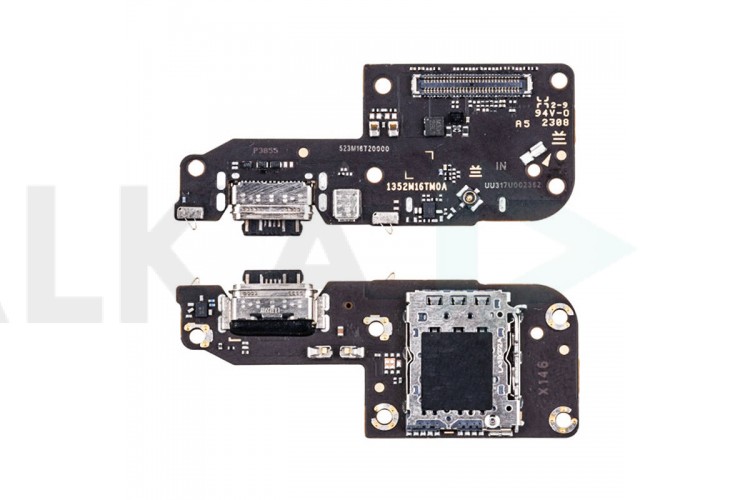 Шлейф для Xiaomi Poco F5 (23049PCD8G) с разъемом зарядки + SIM (плата) org