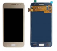 Дисплей для Samsung J200H Galaxy J2 в сборе с тачскрином, Big glass 4.7 (золото), TFT (яркость регулируется)