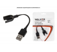 Зарядный кабель USB WALKER C153 для Xiaomi Mi Band 3, черный
