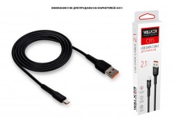 Кабель USB - MicroUSB WALKER C315 (2.1А), черный