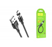 Кабель USB - MicroUSB HOCO X52 2,4A (черный) 1м (магнитный)