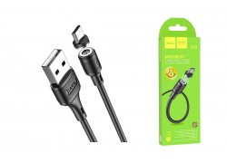 Кабель USB - MicroUSB HOCO X52 2,4A (черный) 1м (магнитный)