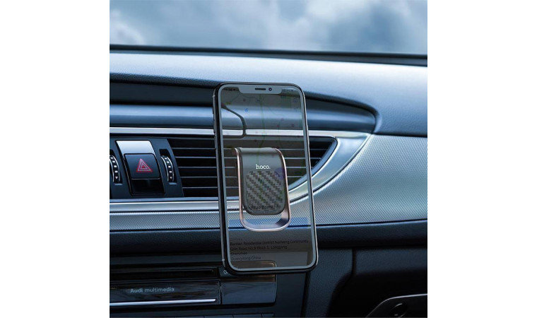 Держатель автомобильный для телефона HOCO CA74 Universe air outlet magnetic in-car holder черно-серый