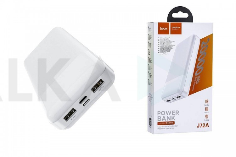 Универсальный дополнительный аккумулятор Power Bank HOCO J72A (20000 mAh) (белый)