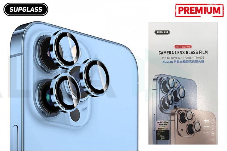 Защитное стекло для камер SUPGLASS  iPhone 12 PRO MAX (серебро без страз) (фабрика REMAX)