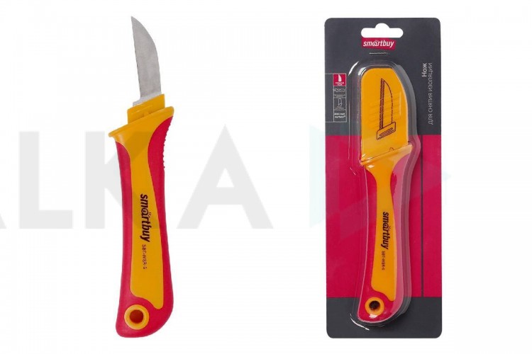 Нож для снятия изоляции , 175 мм, нож электрика, Smartbuy Tools