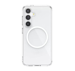 Чехол для Samsung S24 / S25 с силиконовым бампером MagSafe (прозрачный)