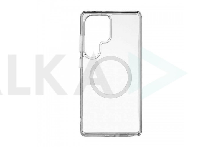 Чехол для Samsung S24 Ultra с силиконовым бампером MagSafe (прозрачный)