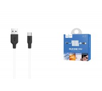 Кабель USB - USB Type-C HOCO X21, 2,4A (черно-белый) 1м (силиконовый)
