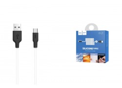 Кабель USB - USB Type-C HOCO X21, 2,4A (черно-белый) 1м (силиконовый)