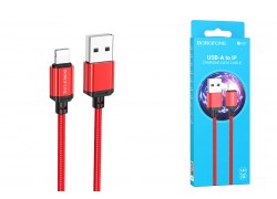 Кабель USB - Lightning BOROFONE BX87 2,4A (красный) 1м 