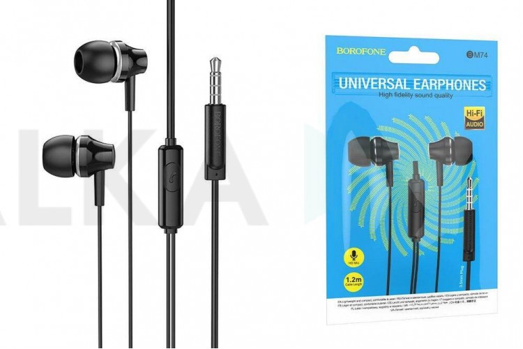 Наушники вакуумные проводные BOROFONE BM74 Singer (черный)