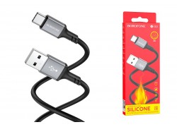 Кабель USB - USB Type-C BOROFONE BX83, 2,4A (черный) 1м силиконовый