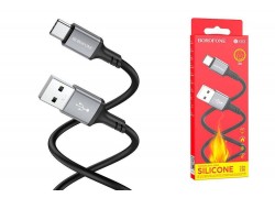 Кабель USB - USB Type-C BOROFONE BX83, 2,4A (черный) 1м силиконовый