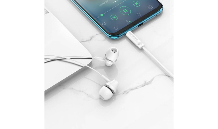 Наушники вакуумные проводные BOROFONE BM74 Singer (белый) Наушники вакуумные проводные BOROFONE BM74 Singer (белый)