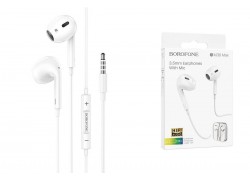 Наушники вакуумные проводные BOROFONE BM30 Max Acoustic (белый) 