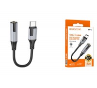 Адаптер для проводной гарнитуры c 3.5 мм на Type-C BOROFONE BV19 Type-C Digital 3.5 Audio converter (черный)