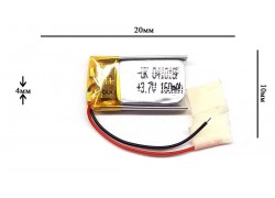 Универсальный аккумулятор 20x10x4 3.7V 150mAh (401020P)