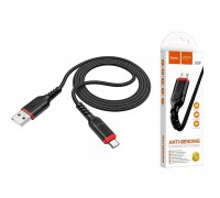 Кабель USB - MicroUSB HOCO X59 2,4A (черный) 1м (оплетка)