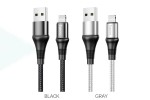 Кабель USB - Lightning HOCO X50, 2,4A (черный) 1м (в оплетке)