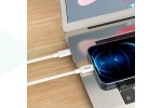 Кабель USB Type-C - Lightning HOCO X56, 3A PD20W (белый) 1м (в оплетке)