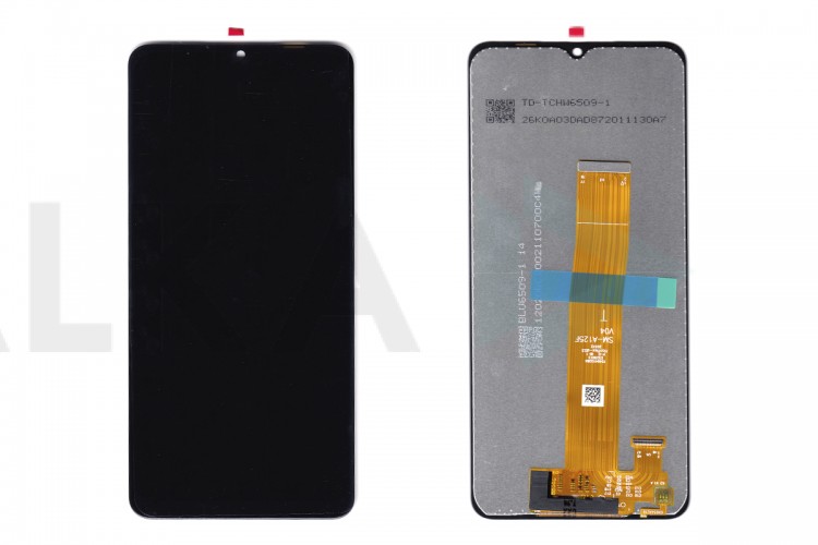 Дисплей для Samsung A125F Galaxy A12 Black в сборе с тачскрином (ревизия SM-A125F_REV0.1) 100%