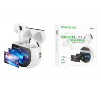 Наушники вакуумные беспроводные BOROFONE BW87 Mist wireless BT headset with touch screen (белый)