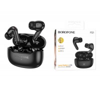 Наушники вакуумные беспроводные BOROFONE FQ1 Shine wireless BT headset (черный)
