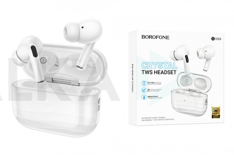 Наушники вакуумные беспроводные BOROFONE BW84 Dream true wireless BT headset (белый)