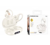 Наушники вакуумные беспроводные BOROFONE FQ6 Dream sound true wireless BT headset (молочно-белый)