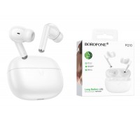 Наушники вакуумные беспроводные BOROFONE FQ10 Joyful true wireless BT headset (белый)