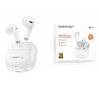 Наушники вакуумные беспроводные BOROFONE BW88 Deep rhyme true wireless BT headset (белый)