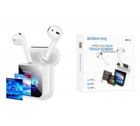 Наушники вакуумные беспроводные BOROFONE BW86 Brocade true wireless BT headset with touch screen (белый)