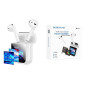 Наушники вакуумные беспроводные BOROFONE BW86 Brocade true wireless BT headset with touch screen (белый) с дисплеем