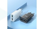 Сетевое зарядное устройство 2USB + кабель MicroUSB HOCO C88A 2100mAh (черный)