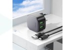 Сетевое зарядное устройство 2USB + кабель MicroUSB HOCO CS34A QC3.0 (черный)