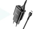 Сетевое зарядное устройство 2USB + кабель Type-C HOCO С88A Star (черный)