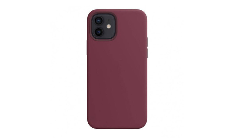 Чехол для iPhone 12 (6.1) Silicone Case Soft Touch MagSafe Plum (сливовый)