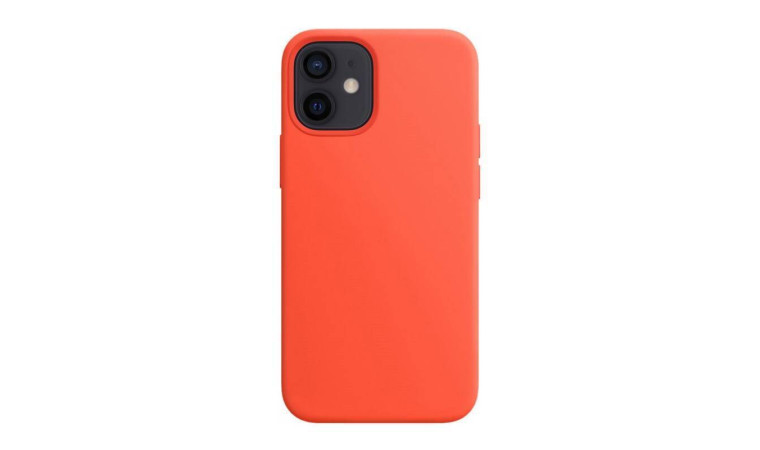 Чехол для iPhone 12 Pro Max (6.7) Silicone Case Soft Touch MagSafe Electric Orange (ярко-оранжевый)