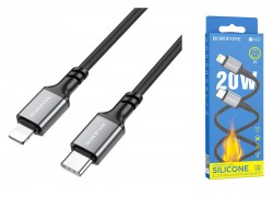 Кабель USB Type-C - Lightning BOROFONE BX83 (черный) 1м силиконовый