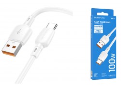 Кабель USB - USB Type-C BOROFONE BX93 100W (белый) 1м
