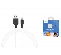Кабель USB - MicroUSB HOCO X21 Plus 2,4A (черно-белый) 1м (силикон)