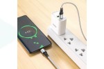 Кабель USB Type-C - USB Type-C HOCO X50, 5A/20V, PD100W (серый) 1м (в оплетке)