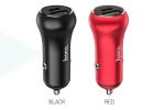 Автомобильное зарядное устройство АЗУ USB + Type-C HOCO Z38 Resolute PD20W+QC3.0 (красный)