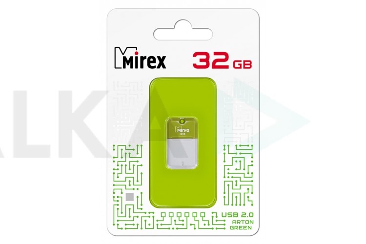 Флешка USB 2.0 Mirex ARTON GREEN 32GB (ecopack)